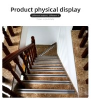 Bande de protection antidérapante en alliage d'aluminium avec insert en PVC pour la sécurité des bords de marches en béton – Fourniture pour projets