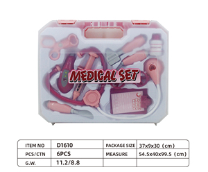 LASIVE TOY Set da gioco per bambine, kit medico <span class=keywords><strong>rosa</strong></span> con scatola di immagazzinamento in plastica trasparente, giocattoli per giochi di ruolo - Product Image 4