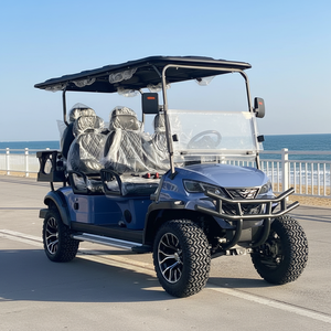 Voiturette de golf électrique monoplace en métal avec personnalisation arc-en-ciel, moteur AC 7,5 kW, 6 places, batterie lithium 72 V, homologuée CEE GCC <span class=keywords><strong>pour</strong></span> <span class=keywords><strong>les</strong></span> terrains de golf - Product Image 1