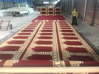 Tapis de prière grand format, moquette murale et tapis de prière pour mosquée, tapis personnalisé ignifuge en nylon pour mosquée