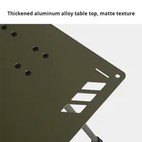 Table pliante d'extérieur en alliage d'aluminium, légère, support de lampe de camping, multifonctionnelle, moderne, robuste, pour pique-nique et plage