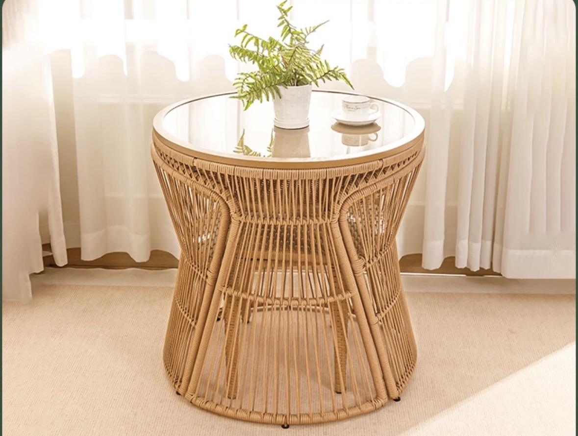 Alice [tempered glass table * 1 leisure chair * 2]]