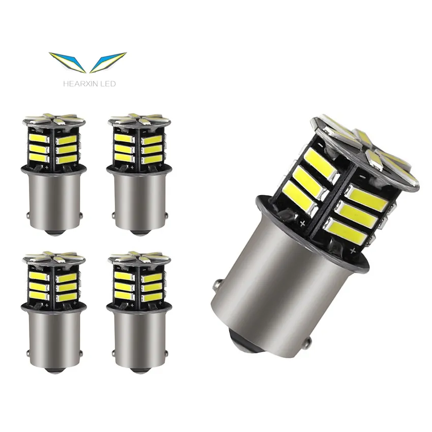 ไฟเลี้ยวหน้ารถสีขาว12V 24V 1156 BA15S P21W S25 1459 21 LED 7020 7014 21SMD