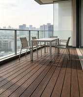 Planche de terrasse en composite bois-plastique - Antidérapante, imperméable, écologique, anti-UV, design rectangulaire à emboîtement pour usage extérieur