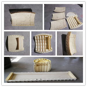 Reazone Giardino set Stampi decorativi prefabbricati in calcestruzzo di cemento panca in legno stampi in plastica per esterno giardino e cortile - Product Image 3