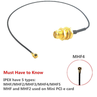 Kabel antena koaksial Yunding wanita, kawat konektor dengan konektor RP S-M-A grosir RP S-M-A