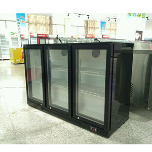 Đơn nhiệt độ 3 cửa tủ lạnh đồ uống mát làm mát bằng không khí dưới quầy trưng bày bia mát với cửa kính - Product Image 5