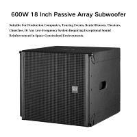 Haut-parleur de ligne passive de 18 pouces de haute qualité 600W, haut-parleur de concert professionnel, caisson de basses