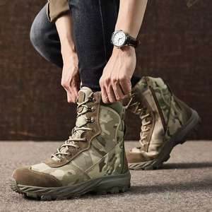Chaussures de randonnée pour hommes, <span class=keywords><strong>bottes</strong></span> d'entraînement de haute qualité, camouflage, <span class=keywords><strong>bottes</strong></span> tactiques de <span class=keywords><strong>chasse</strong></span>, <span class=keywords><strong>bottes</strong></span> en <span class=keywords><strong>cuir</strong></span>, doublure en laine, <span class=keywords><strong>bottes</strong></span> d'hiver pour la neige - Product Image 2