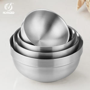 Bol à soupe anti-brûlure à double couche en acier inoxydable poli moderne et épais 316 pour cafétéria étudiante à usage domestique - Product Image 4