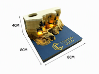 Bloc-notes créatif 2027 avec éclairage LED, style film Harry Potter, château de Poudlard, bloc de construction 3D, calendrier, bloc-notes mémo