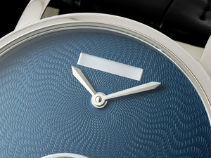 Montre mécanique automatique élégante et tendance, cadran gravé bleu profond, bracelet en cuir de crocodile noir mat, étanche - Product Image 4