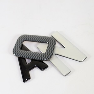 Reino Unido placa de matrícula letra negra 3D 3mm 5mm fibra de carbono plata Gel letra 4d acrílico letra coche matrícula número - Product Image 3