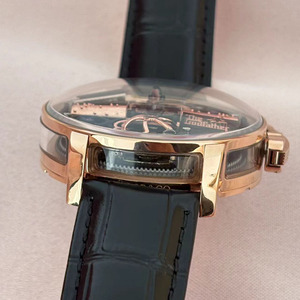 Orologio Meccanico Tourbillon da Uomo Serie <span class=keywords><strong>Godfather</strong></span>, Alta Gamma, in Acciaio Inossidabile, con Lancette, Vetro Zaffiro e Cinturino in Pelle - Product Image 3