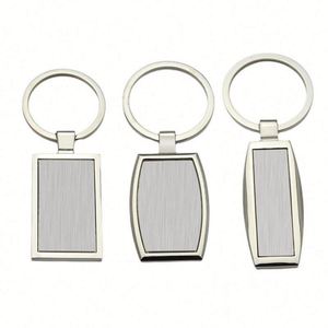 Porte-clés en métal vierge personnalisé avec logo par sublimation Sy78, porte-clés en alliage noir gravé au laser, porte-clés avec logo - Product Image 2