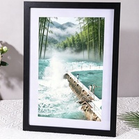 Cadre photo mural minimaliste en MDF pour affiches A3, A4, 8K – Idéal pour l'affichage d'aquarelles et de croquis, certificats et diplômes