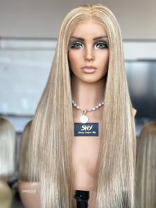 Pelucas sin pegamento de cabello virgen europeo liso con encaje transparente HD, densidad del 150%, 20 pulgadas, para mujeres - Product Image 2