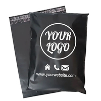 MOQ 100 pièces Sacs d'expédition en polyéthylène noir mat, sacs postaux express, sacs d'envoi pour vêtements