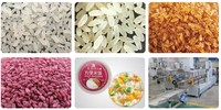Ligne d'extrusion de céréales artificielles fortifiées pour la production de riz nutritionnel mélangé de manioc et de maïs