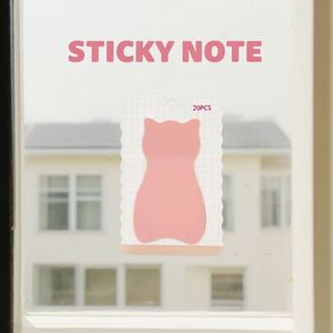 Bloc de Notas Autoadhesivo con Forma de Gato, Papel PET, Material Escolar Esencial para el Regreso a Clases, Planificador, Oficina, Escritura, Notas - Product Image 3