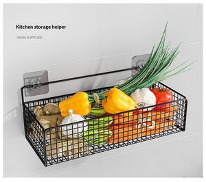 Canasta de Almacenamiento Multifuncional de Alambre de Hierro para Montar en la Pared, de Alta Calidad, para Organización del Hogar, Suministro de Fábrica <span class=keywords><strong>DSH</strong></span> - Product Image 5
