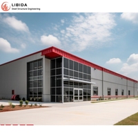 Edificio Moderno de Acero con Estructura de Gran Envergadura para Exposiciones, Oficinas y Supermercados, Nave Prefabricada