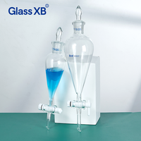 Entonnoir en verre à haute teneur en borosilicate du fabricant Entonnoir de séparation en forme de poire 60-2000ml