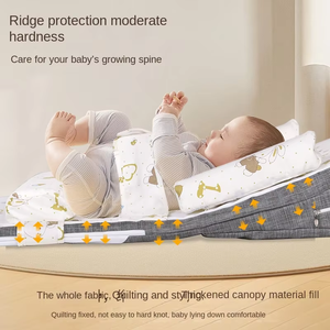 Portable Foldable <strong>Baby</strong> Slope <strong>Cushion</strong> Height Adjustable Multifunctional Infant <strong>Nest</strong> Newborn Anti-Spitting Lounger Sloped Pillow - Product Image 6