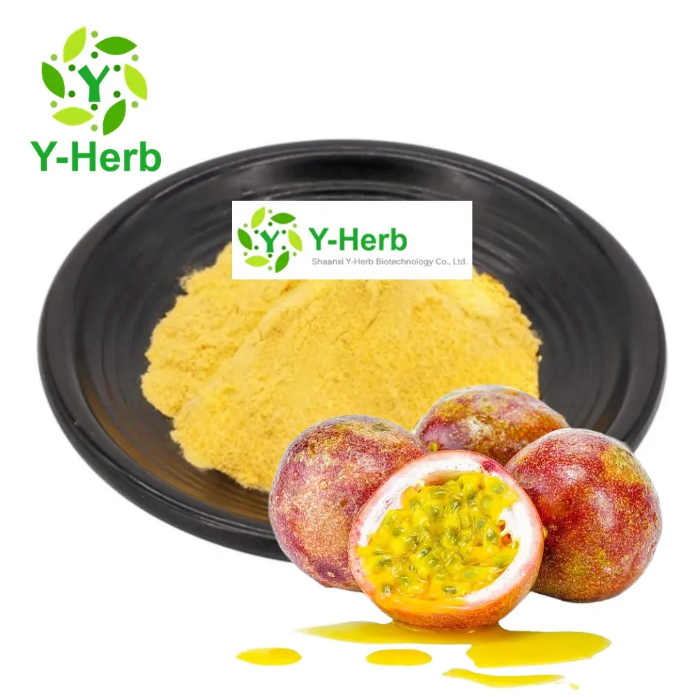 100% water soluble yellow powder organic passionflower fruit powder 10:1 passiflora caerulea/passion fruit extract powder