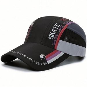 หมวกเบสบอลไนลอนอ็อกซ์ฟอร์ดระบายอากาศแห้งเร็วรุ่นใหม่ปี 2024 ขายส่ง หมวกกอล์ฟลายตัวอักษร 6 แผง สำหรับผู้ชาย - Product Image 3