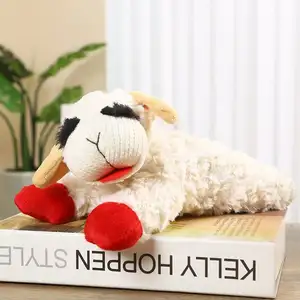 Pull Stuffed Customized Lambchop Squeaky Plush Dog Chew Toy