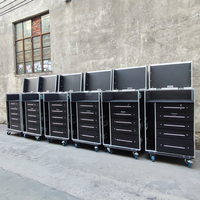 kkmark Boîte de travail robuste personnalisée à 5 tiroirs avec pieds pliables, station de travail ultra-robuste, flight case