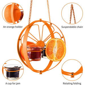 Extérieur Jardin Porche Arbres Porte-Fruits Suspendus Oranges Conteneur Métal Oriole Mangeoires À Oiseaux - Product Image 3