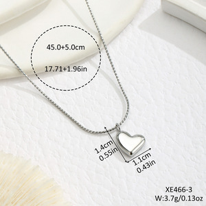 Collar de Acero Inoxidable con Colgante Redondo Geométrico, Juego de Cadena para Clavícula, Joyería de Moda Unisex - Product Image 4