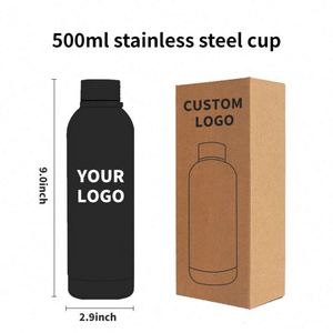 Customized Logo Double Wall <b>Vacuum</b> Insulated Stainless Steel Various Capacities 500Ml Water Bottles Sports With Strap - Product Image 2