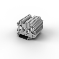 UT 1-In 2-Out 500v/24A Din Rail Bornier pour Contact de Câblage Électrique