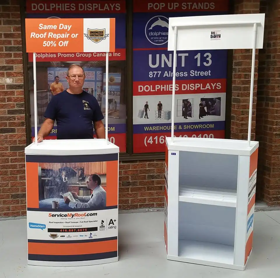 Outdoor Reclame Hot Sale Teller Draagbare Promotie Teller Draagbare Tentoonstelling Retail Display Tafel