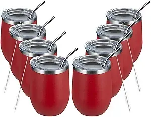 Vaso térmico de acero inoxidable de doble pared con aislamiento al vacío de 12 oz, con forma de huevo, a prueba de fugas. - Product Image 6