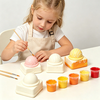 Kit de peinture DIY pour squishies dessert à rebond lent, jouet en mousse à presser peignable avec pigments lavables et outils pour l'école et la salle de classe