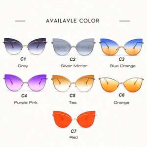 Gafas de Sol de Moda para Mujer, Diseño de Mariposa, Graduadas, UV400, Estilo Ojo de Gato, Tamaño Grande, Venta al Por Mayor de Fábrica 2019 - Product Image 6