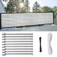 Filet d'ombrage pliable gris rayé en HDPE haute résistance, directement de l'usine, au meilleur prix