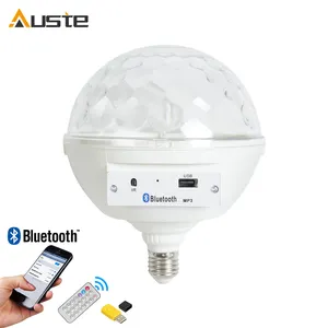 100-245V Bluetooth điều khiển giọng nói toàn bộ ngôi nhà LED RGB Đảng Ánh sáng pha lê ma thuật bóng đèn LED