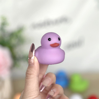 Cadeau promotionnel bébé bain piscine flottant jouet coloré sûr Miniature Silicone caoutchouc canard