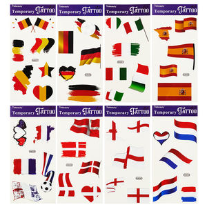 Color personalizado fútbol tatuaje temporal fútbol deportes bandera sudafricana cara tatuaje cuerpo falso pegatinas deportes tatuaje pegatinas - Product Image 2