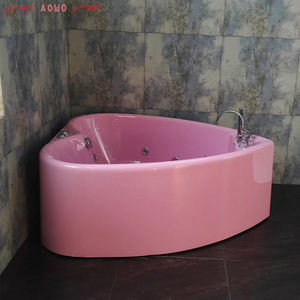 모던 디자인 레드 하트 모양 독립형 자쿠지 욕조 스파 핫텁 더블 저렴한 욕조 가격 월풀 욕조 - Product Image 6