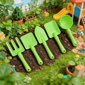 <b>Kids</b> Plastic Shovel 3Pcs Set, Outdoor Beach Seaside Toy, Kindergarten Gardening Digging Tool <b>for</b> <b>Sand</b> Play Vegetable Planting - Product Image 6
