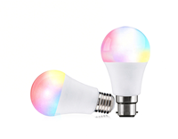 Ampoule LED intelligente Tuya IoT Wifi 9W/12W A60/A70 RGB CCT Dimmable Culot E27 B22 en plastique recouvert d'aluminium Économie d'énergie pour usage résidentiel