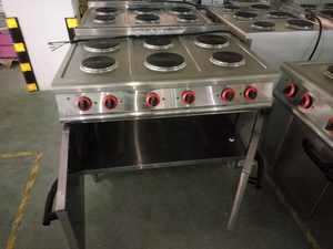 Cuisinière électrique commerciale à 4 plaques chauffantes 8KW avec armoire en acier inoxydable, station de cuisson professionnelle pour restaurant - Product Image 4