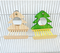 Jouet miroir pour oiseaux de style Noël, amusant et décoratif pour cages. Approvisionnement direct d'usine, les demandes sont bienvenues.