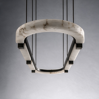 Lustre LED ovale en marbre, style nordique moderne et minimaliste, pour salle à manger, chambre, îlot de cuisine, éclairage domestique